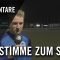 Die Stimme zum Spiel | Blau-Weiß Friedrichshain – 1. FC Traber Mariendorf (8. Spieltag, Kreisliga)