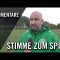 Die Stimme zum Spiel | JFV Lohberg U19 – SV St. Stephan Griesheim U19 (9. Spieltag)