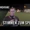 Die Stimmen zum Spiel (FC St. Pauli III – TSV Seestermüher Marsch, Bezirksliga West) | ELBKICK.TV