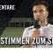 Die Stimmen zum Spiel | FSV Frankfurt U19 – Eintracht Frankfurt U19 (Viertelfinale, U19 Hessenpokal)
