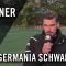 Die Stimmen zum Spiel (Germania Schwanheim – SC Waldgirmes, Verbandsliga Mitte) | MAINKICK.TV