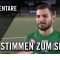 Die Stimmen zum Spiel | SV Zeilsheim – VfB 1905 Marburg (1. Spieltag, Verbandsliga Mitte)