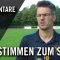 Die Stimmen zum Spiel (TuS Dassendorf – SC Victoria Hamburg, Oberliga Hamburg) | ELBKICK.TV