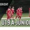 Firtinaspor Herne U19 – ASSV Letmathe (2. Spieltag, Aufstiegsrunde, Staffel 5)