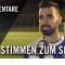 Stimmen zum Spiel | Sportfreunde 04 – Beienheim (15. Spieltag, Gruppenliga Frankfurt)