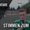 Stimmen zum Spiel | TSV Sasel U17 – SV Nettelnburg-Allermöhe U17 (Achtelfinale B-Jugend Pokal)