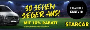 KICK.TV-Rabattcode für STARCAR Hamburg