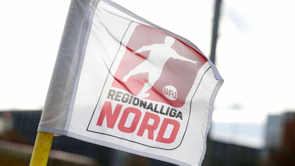 Regionalliga Nord Aufdruck auf einer Eckfahne